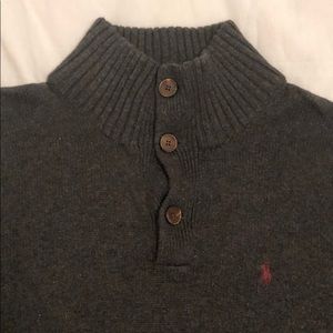 Men’s Polo Knit Pullover Sweater, Medium